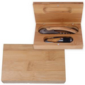 Bamboo Wine Set, 4 Pcs